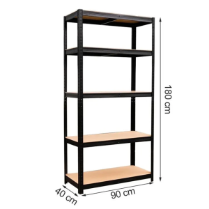 Estante Negro 180x90x40