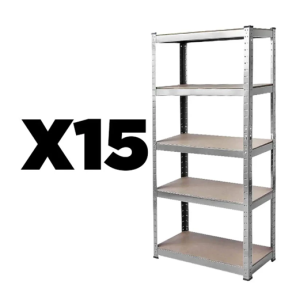 Pack 15 Estantes Acero 150x70x30